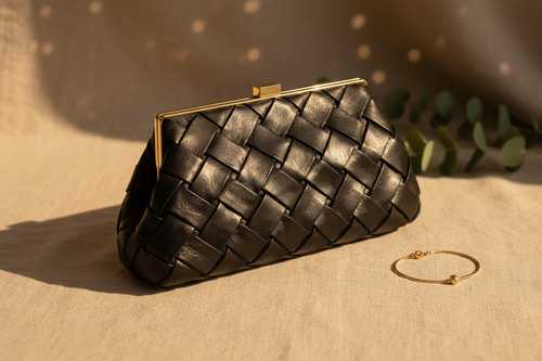 Braided Clutch in elegant setting
